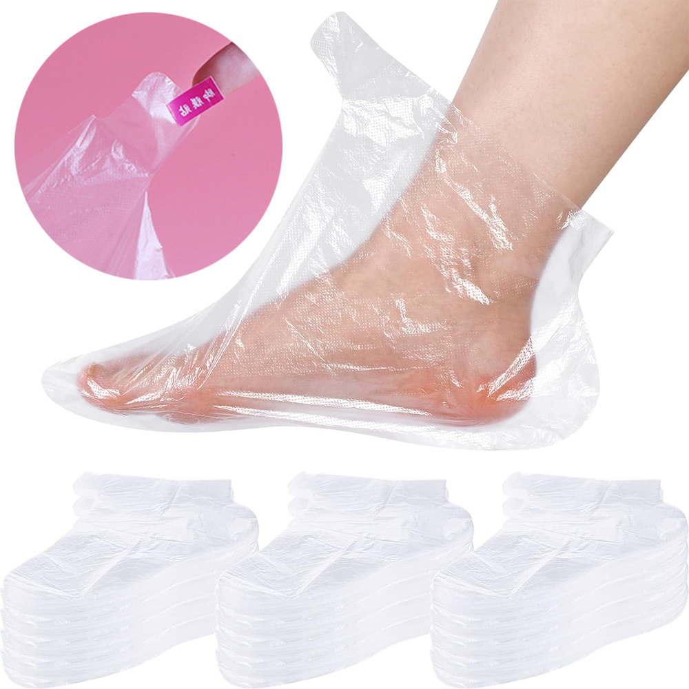 

/200pcs Disposable Foot Covers, Unscented, Plastic Foot Wraps For Spa, Pedicure, Wound Care, Infection Prevention, And Foot Soak Tools