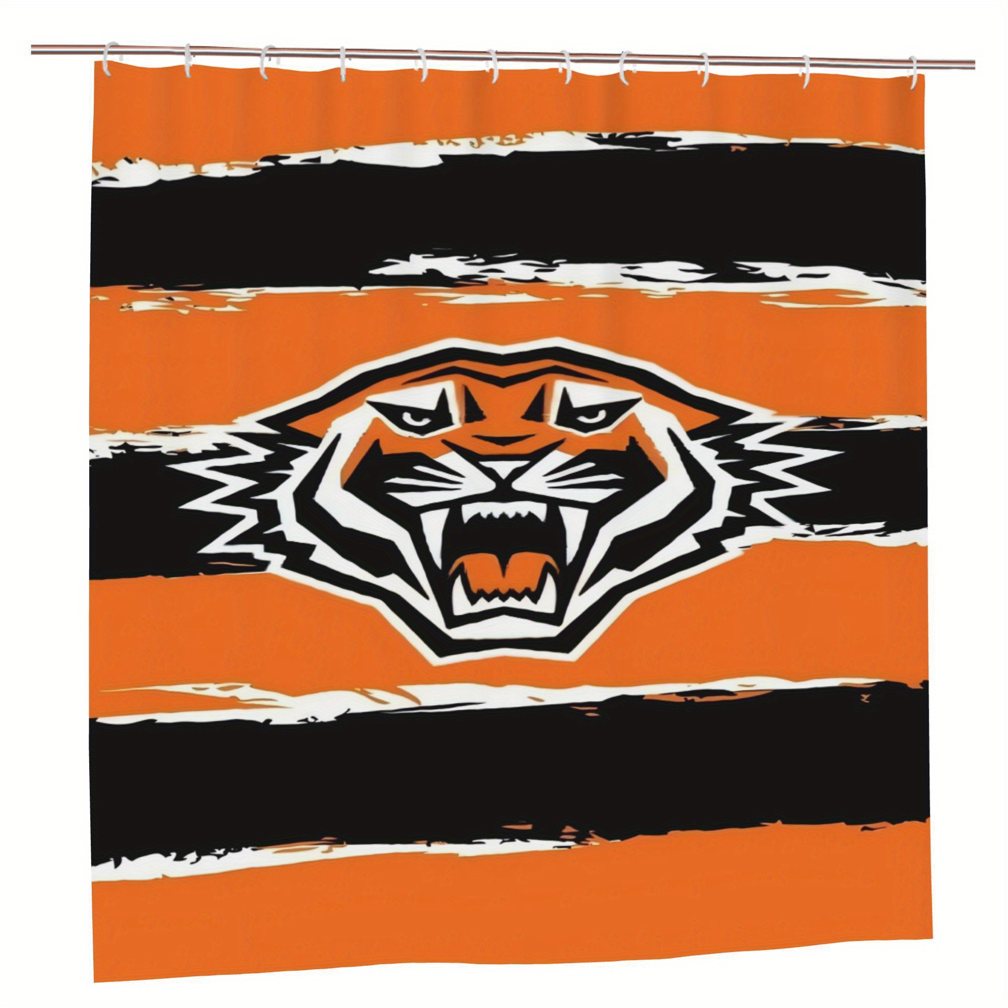 vibrant   printed shower curtain polyester fabric with hooks machine washable   bathroom decor accessory   cordless design shower curtains for bathroom