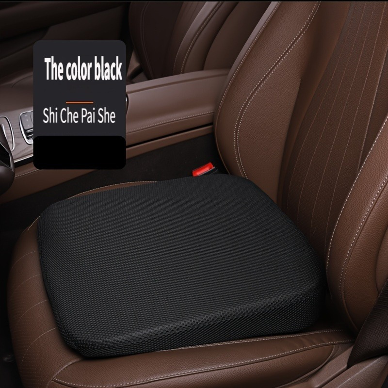 

1pc Universal Seat Cushion With Angle Design - Thickened For Long Drives, Easy Clean Knitted Ultrafine Fiber Material, Suitable For Short Drivers