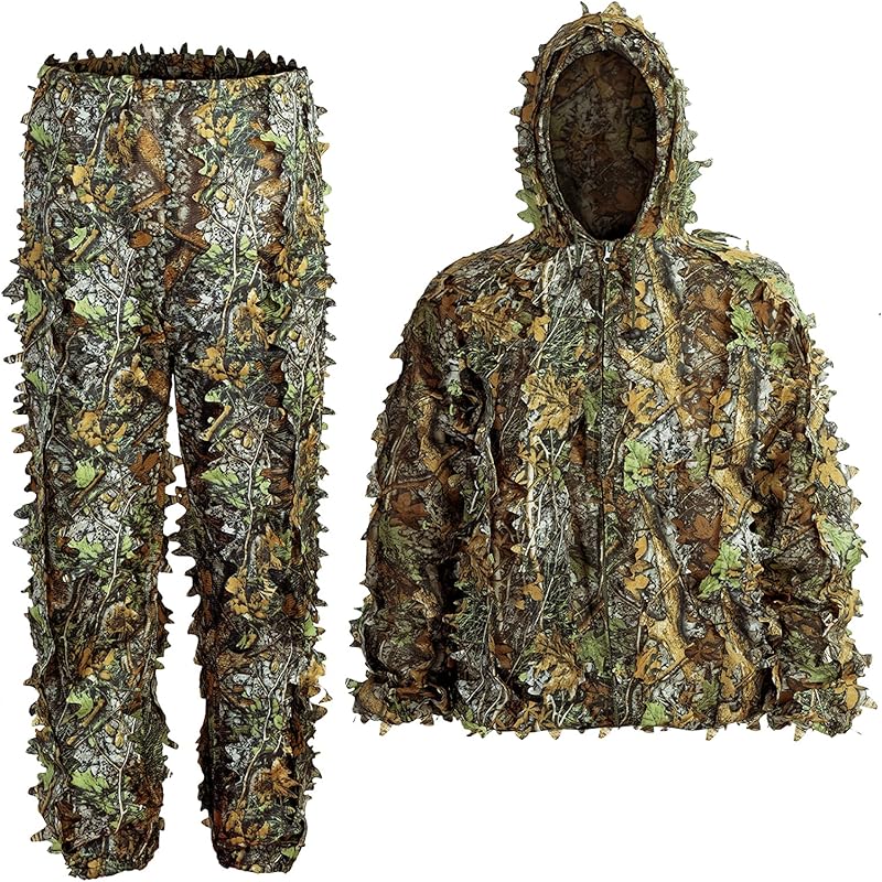 TEMU Ghillie Suit 3d Camouflage Clothing, Hunting Suit For Turkey Hunting Outdoor Game Halloween
