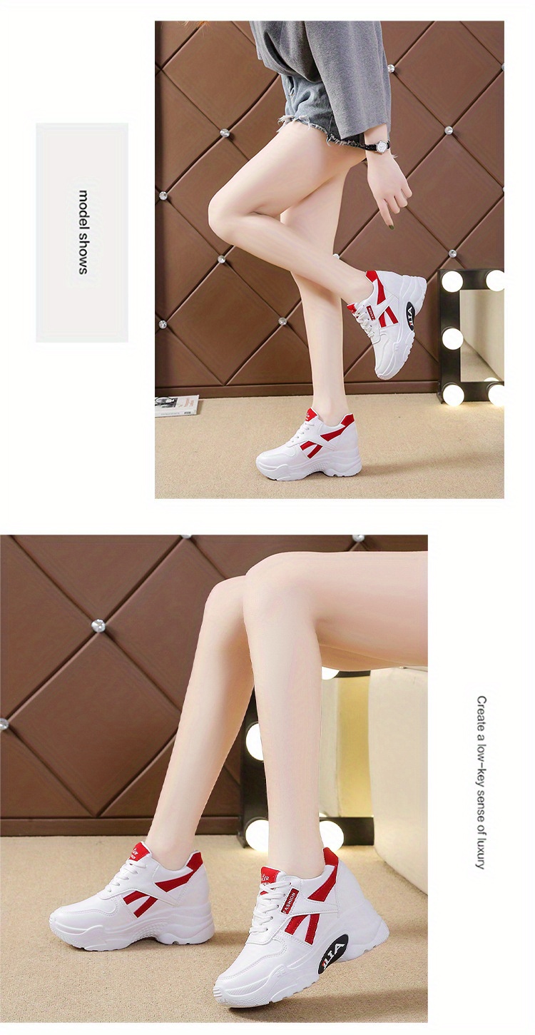 Nuevas Zapatillas Deportivas Casuales de Primavera con Suela Gruesa y Transpirables para Mujer, Perfectas para Looks de Moda