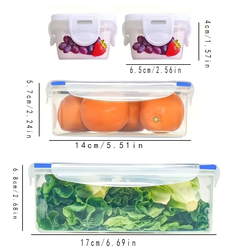 4pcs Food Storage Container Set With Airtight Lids - Suitable For Storing Fruits, Vegetables, Pasta, And Other Ingredients - Microwave-safe, Ideal For All Holidays, And Ready For Use 365 Days A Year