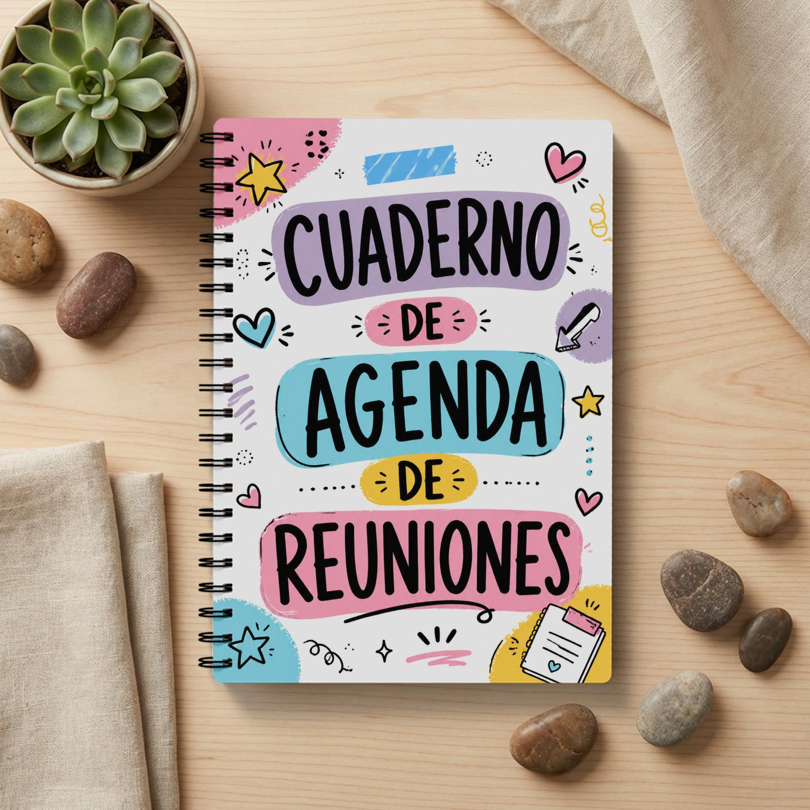 TEMU Cuaderno de reuniones versión española, planificador de agenda, registro de acciones, notas de reuniones de negocios, registro de , planificador