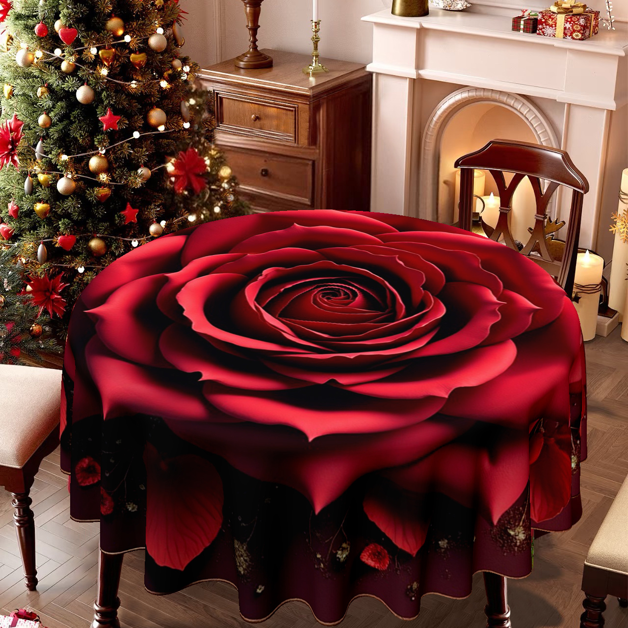 TEMU 1 nappe avec un élégant motif de , parfaite pour les cuisines et les restaurants à domicile. Cette décoration de vaisselle est idéale pour les