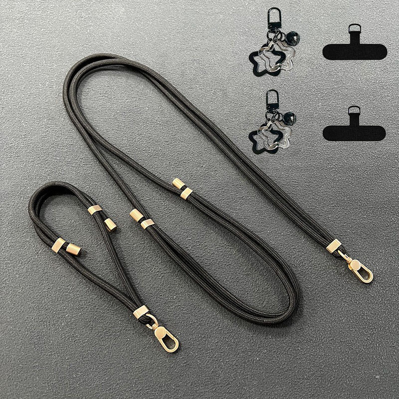 E-shop 6-teiliges Set mit 7 Farboptionen, modischer Stern-Anhänger, verstellbare Handy-Lanyard und Handgelenkband für Paare - Stilvolles,