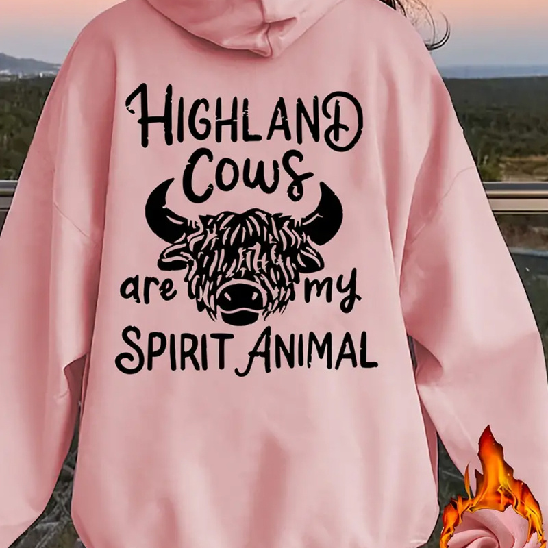 

Plus Size Cows Graphic - 100% Knitted , Pullover , , , Fall/ 's Hooded Sweatshirt