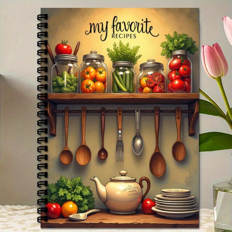 TEMU 1pc A5 Fun Recipe Coil Notebook, Funny Recipe Handbook, Homemade Menu Health Recipe Planner, Recipe Collection Book For Men And Women