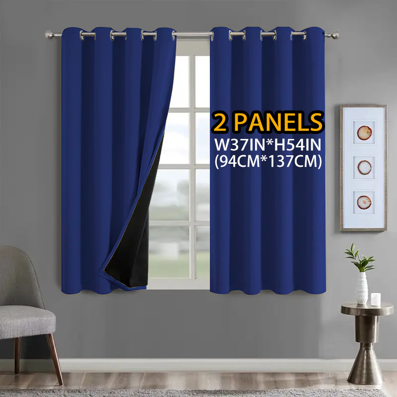 TEMU 2 pezzi, Tende oscuranti 100% blackout, per oscurare , materiale in poliestere a con , leggere, stile sospensione con foratura , moderno, ,