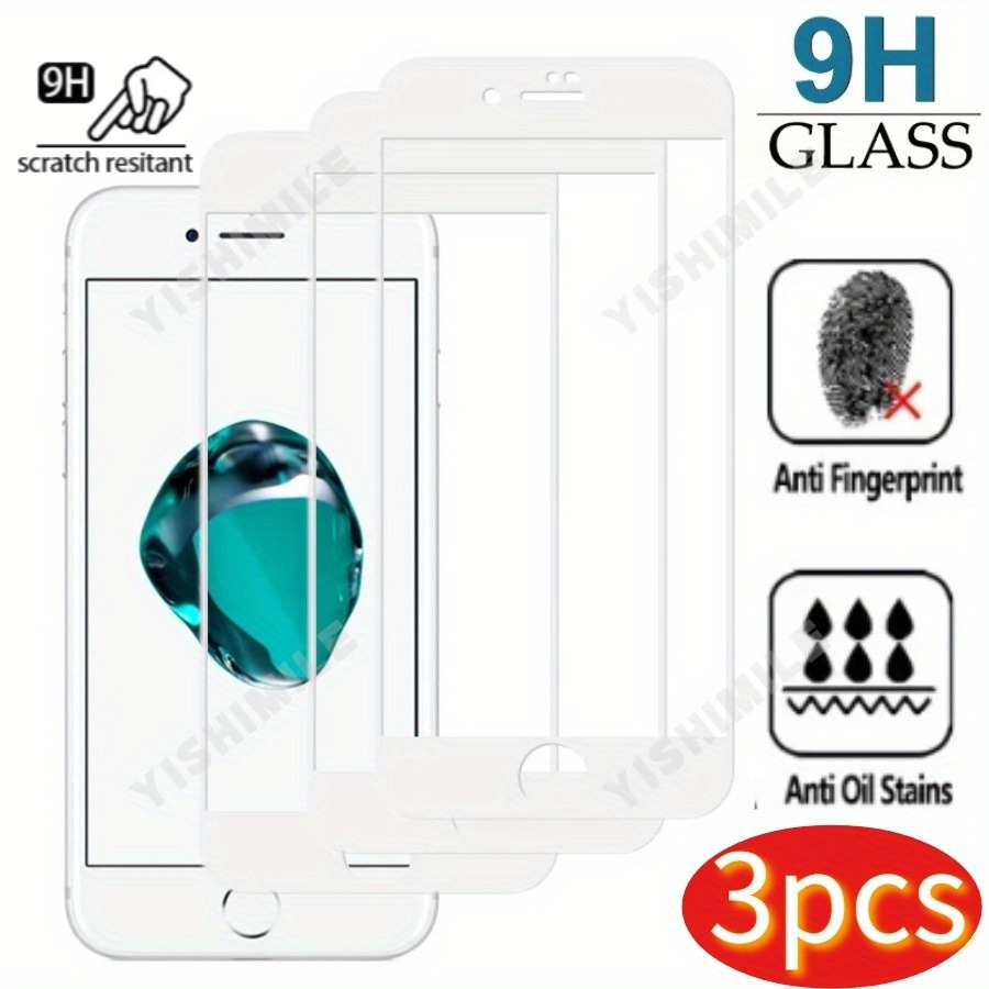 TEMU 3pcs Ultra Hd Tempered Glass Screen Protector, Suitable For Iphone 6/6s/plus/s Plus/7/8/se2/se3/7 Plus/8 , Glossy Finish, High-definition Clear