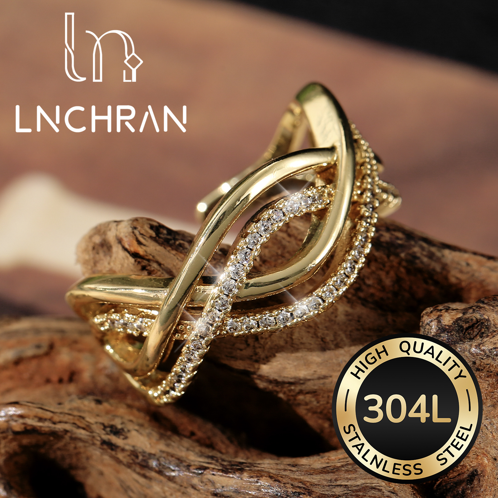 TEMU 1pc Lnchran Infinity Symbol - Minimalist Infinity Loop Suitable For Daily Wear & Christmas Gifts, Retro Elegant Design, Versatile Ring For