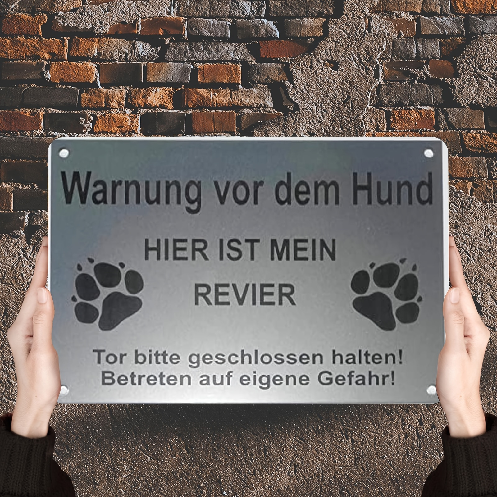 Image of 2d Flat, 1pc Advertising Warning Decorative Metal Sign, Attention Loose Dog Door Closed Sign Dog Sign, Perfect For Home, Cafe, Bar, Garage, Yard, Room Decor, 8x12 Inch, 2d Flat