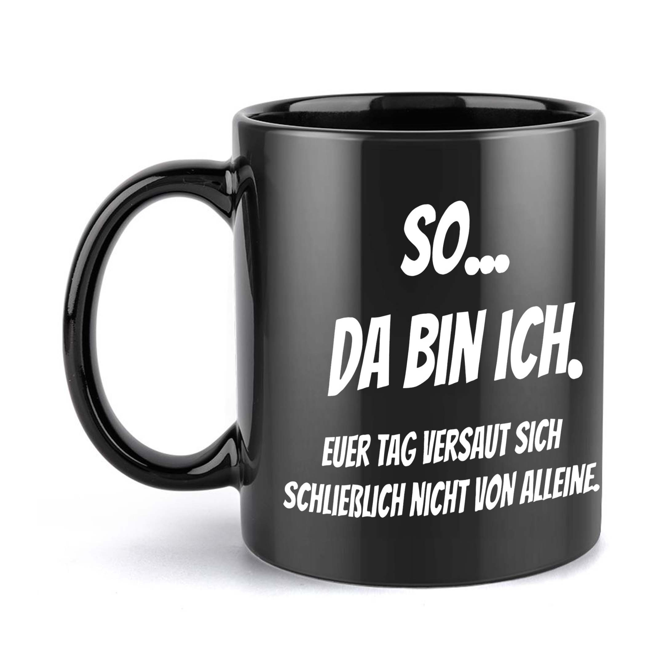 1pc Funny German Saying Humorous Ceramic Mug 11oz (360ml), Coffee Cup For Beverages, Birthday And Holiday Gift Idea, Drinkware