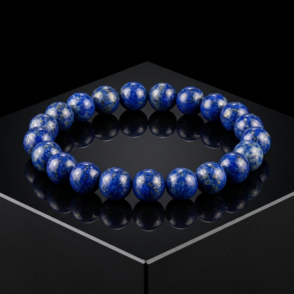 2pcs Natural Lapis Lazuli Jewelry Set for Men & Women