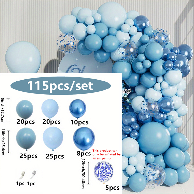 115pcs Balloon With Metallic Balloon Suitable For Birthday Party, Wedding, Graduation Bride Gift Party Background Decoration, Home Decoration Gender Birthday Party Supplies, For Halloween, Christmas