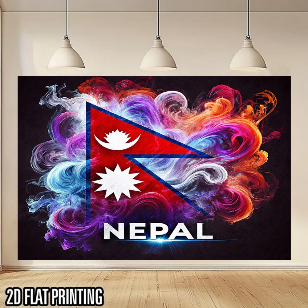 2d flat, 2d door banner, 2d flat, 1pc nepalese flag banner vibrant 2d flat printing, surface decoration for indoor/outdoor parties, birthdays, anniversaries, weddings & home decor, no needed, easy to use, indoor outdoor banner | vibrant flag design