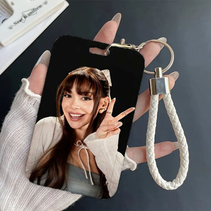E-shop 2D 1 Bedruckter Themen-Kartenhalter mit Lanyard Schiebedesign, -Verlust-Schlüsselanhänger mit Ringclip, Langlebige Kunststoff-Kartenhülle mit