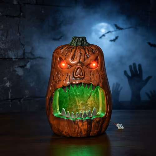 Electric Pumpkin Head Candy Bowl