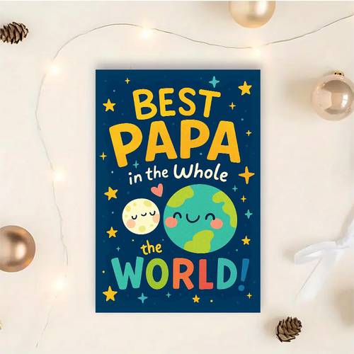 a card for the dad fathers day or special occasions featuring a fun and colorful design an ideal envelope style gift for fathers