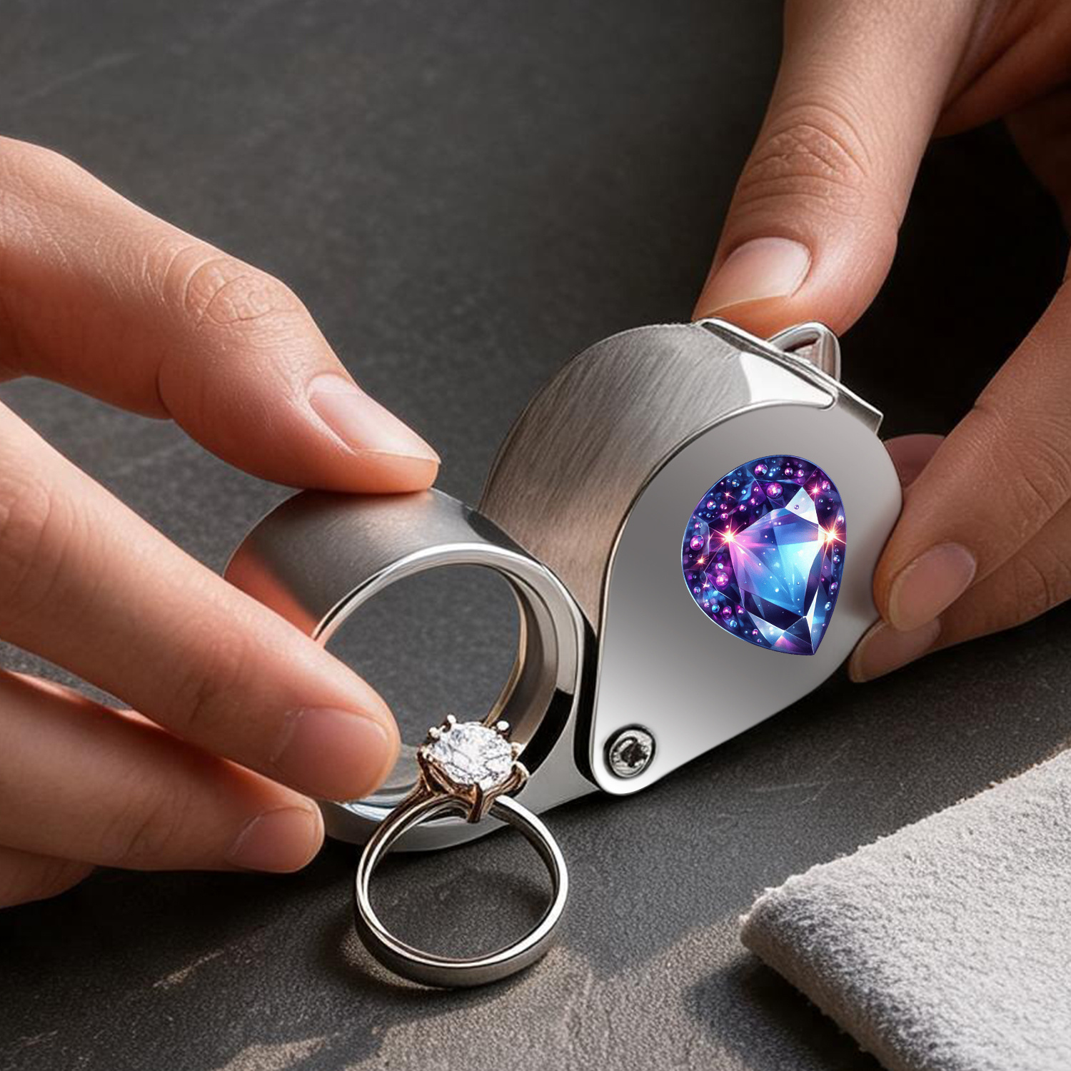 Professional 30X Jewelry Inspection Magnifier with Case