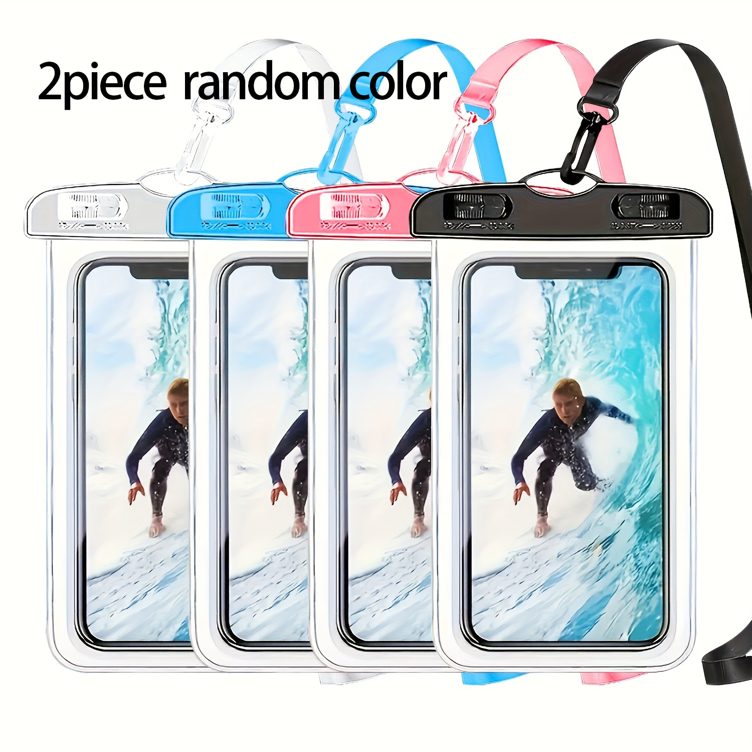 TEMU 2pcs Swimming Surfing Sports Accessories, Random Colors, Transparent, Universal Design, Suitable For All Types Of Water Sports