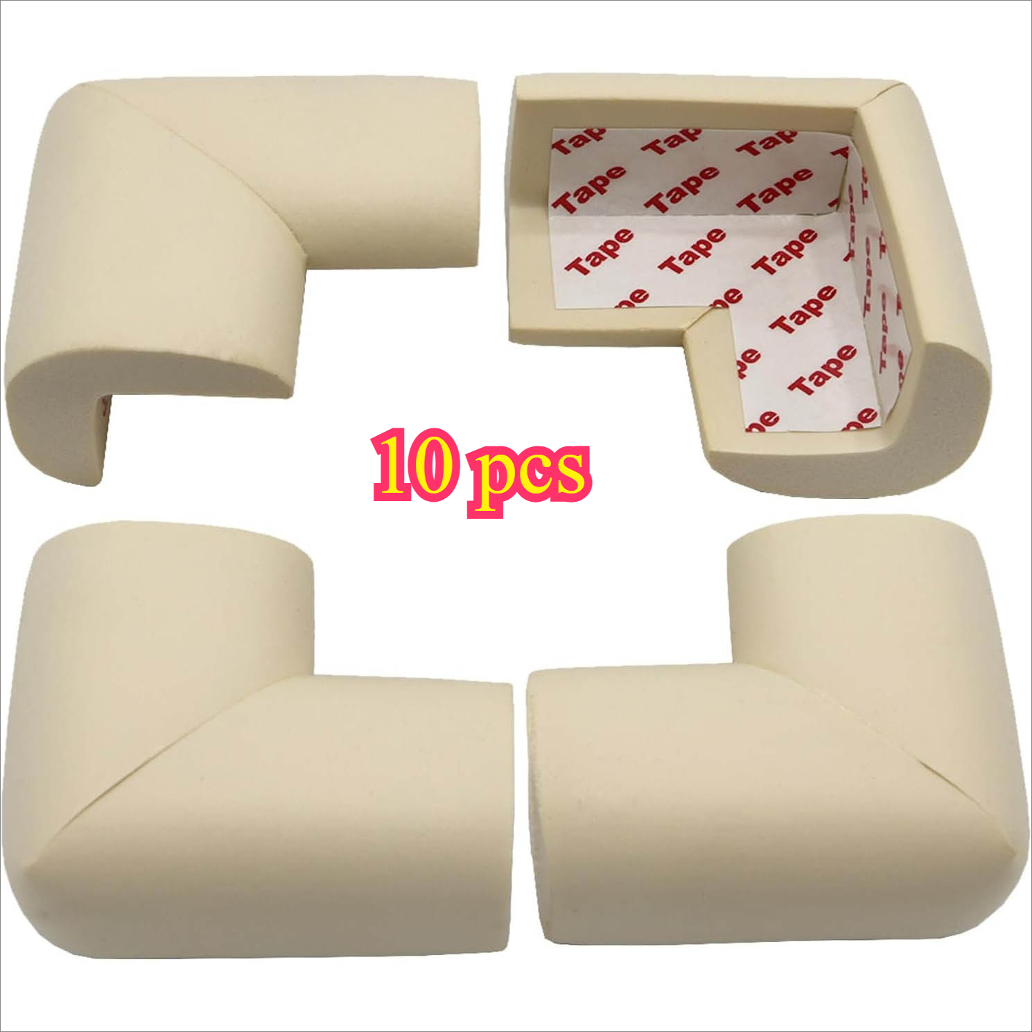TEMU 10/20pcs Soft Foam Proofing Corner Guards & Edge Protectors, Pre-taped Table Corner Protector, Safety Furniture Desk Bumper, Cushion For Sharp