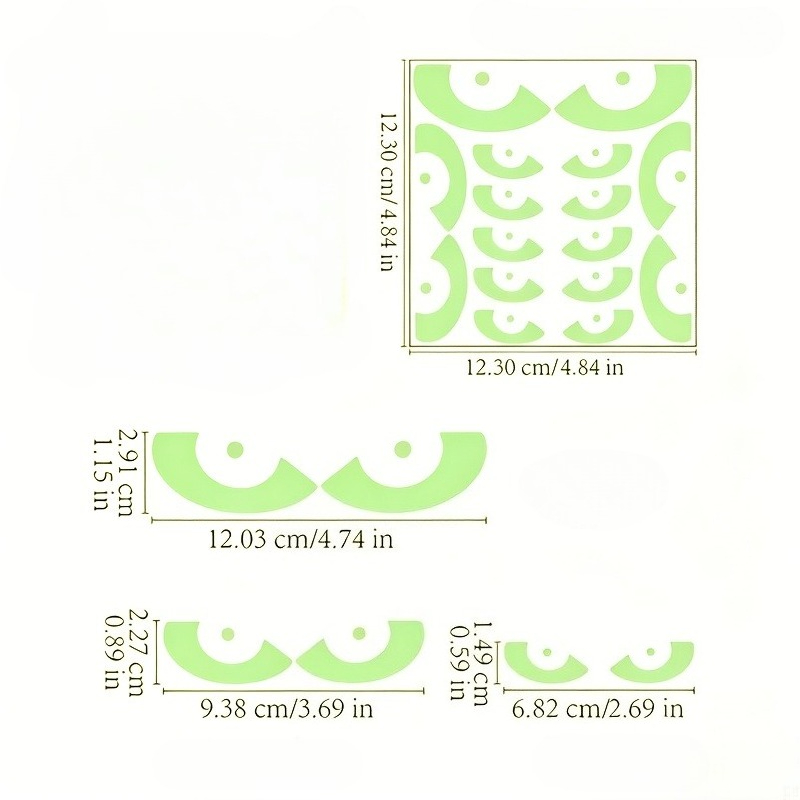 Image of 8 Pairs/1 Sheet Halloween Window Sticker Set - Removable -the-dark Fluorescent Halloween Stair And Wall Decals, Suitable For Home Wall And Window Decor. Halloween Eye Window Stickers