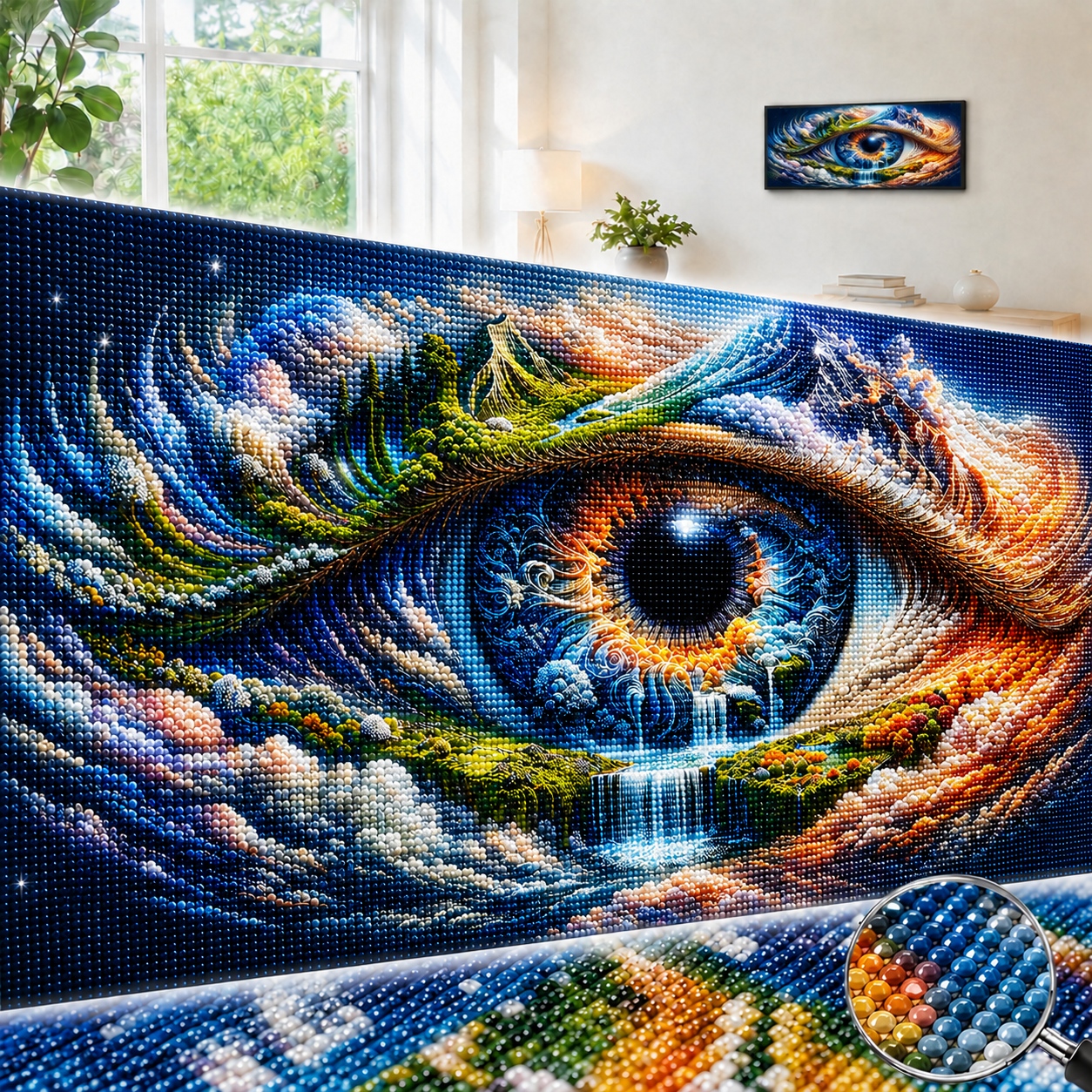 TEMU 5d Diamond Painting Kit, Suitable For Adults And Beginners - 70x40cm / 27.6x15.7 Inches Full Diamond Canvas, Large Size Easy To Drill Design,