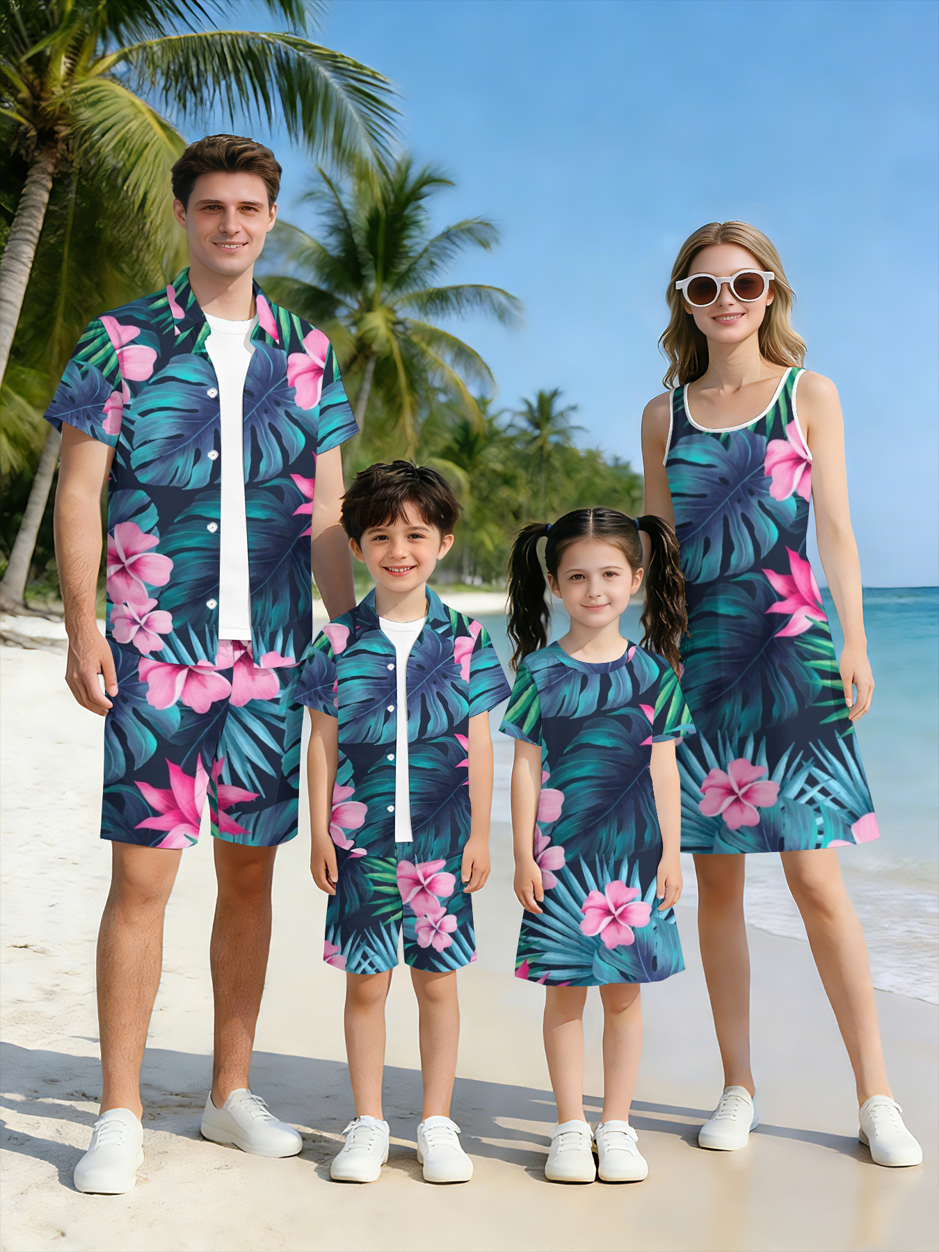 matching beach outfits for family - Qatar
