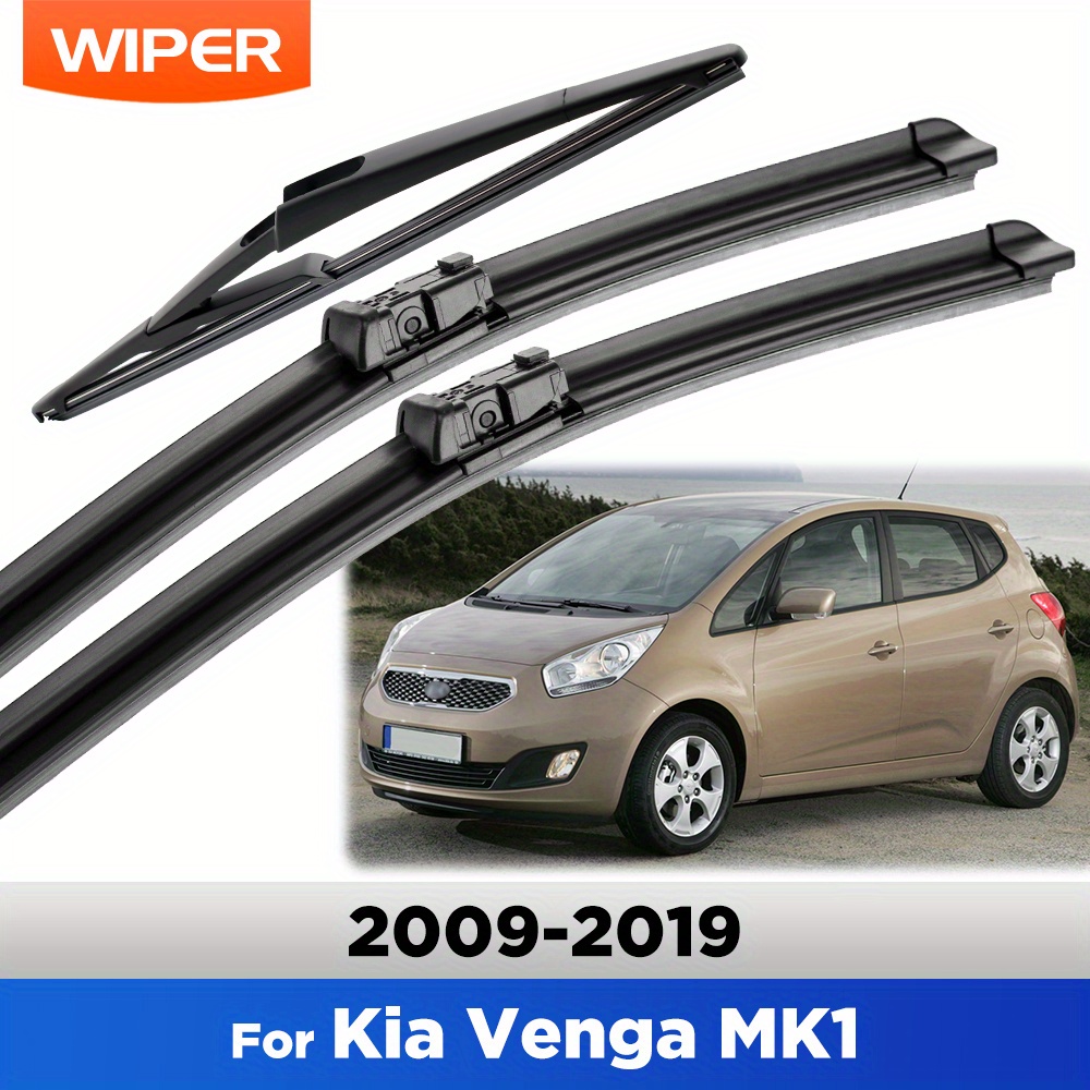TEMU Lhd Front And Rear Wiper Blades Set For Venga Mk1 2009-2019 Windshield Windscreen Window Brushes 26x14x12 Inches