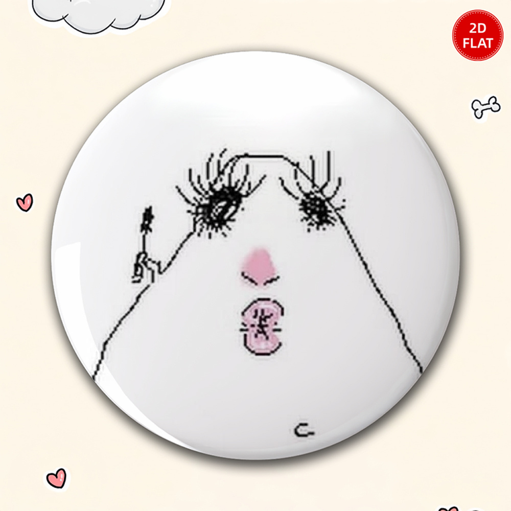 TEMU 2d Flat - 2026 Classic Popular 1pc Men's Casual Round Brooch, Anime Cartoon Pin, Fashionable And Gorgeous Additions, Unisex Badge, Suitable As A