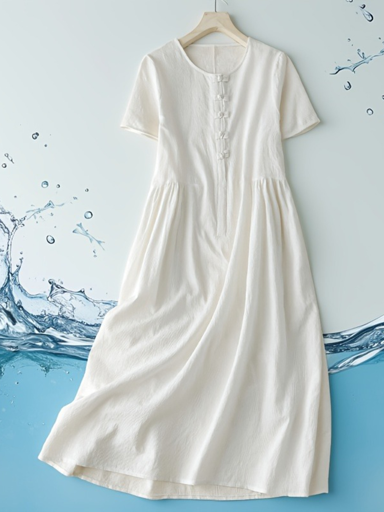 knee length dresses for ladies Linen Dress main image 1