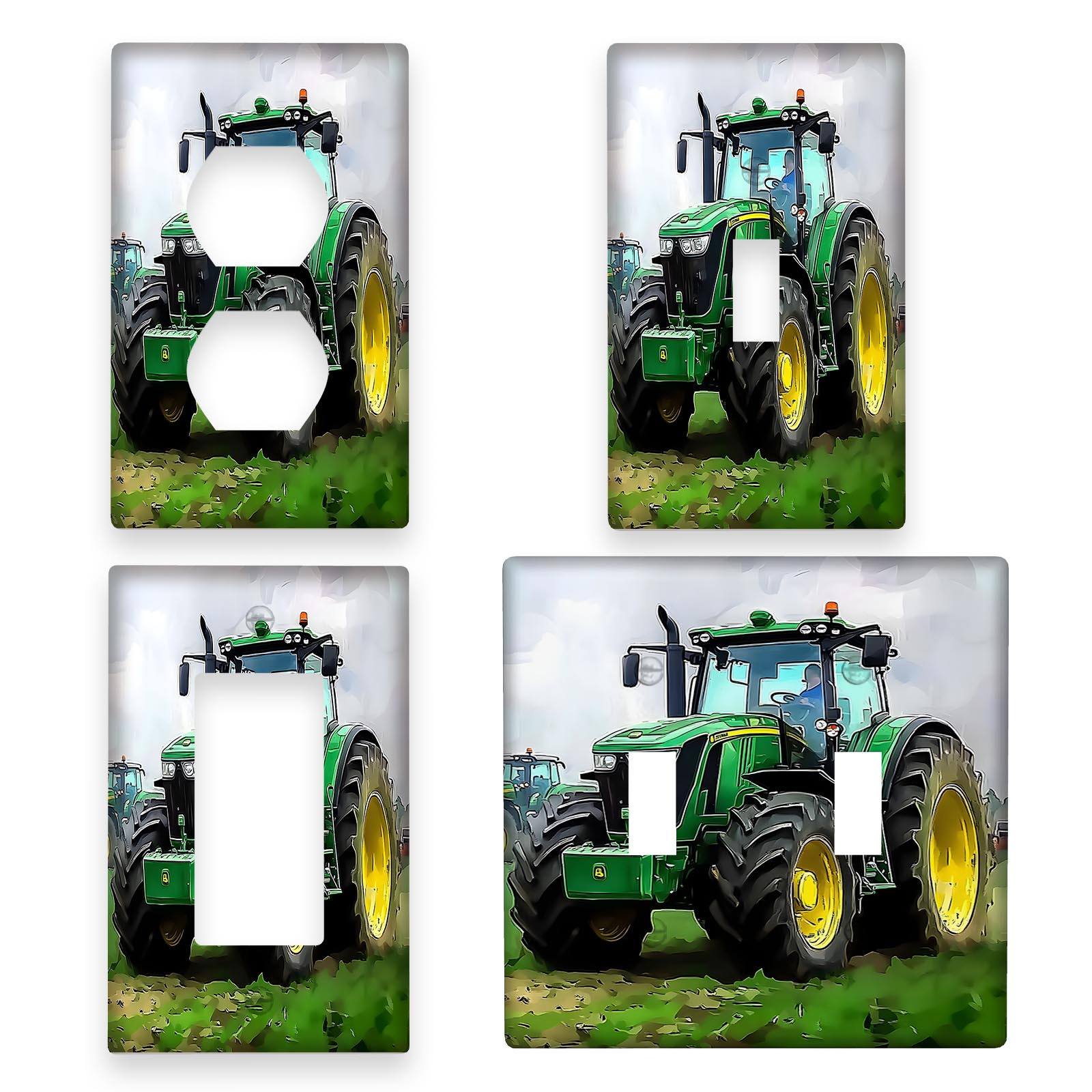 

Rustic Farm Tractor Light For Switch Cover - Decorative Wall Plate For Bedroom & Bathroom, 1 Gang Options, , Tractor, Light For Switch Cover, Decorative, Wall Decor