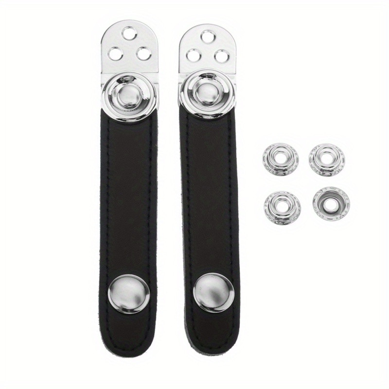 TEMU Black Accordion Bellows Straps With Metal Extension Film For Accordion 8. 2cm