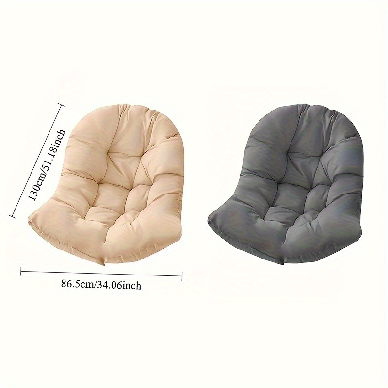 Indoor Outdoor Egg Chair Pad, Heavy Weight Fabric Durable, Soft Filling Like Clouds, User-Friendly Ties Fixation, for Study And Sunbathing, Suspended Seating Mat