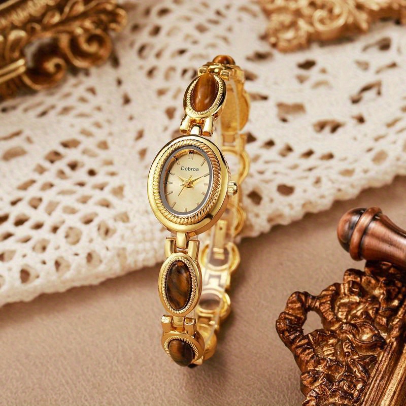 New Direct Trade Natural Dongling Stone And Tiger Eye Stone Bracelet Watch