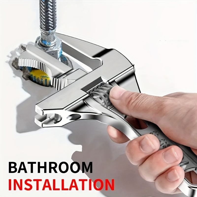 versatile aluminum alloy wrench large opening adjustable for industrial use details 1
