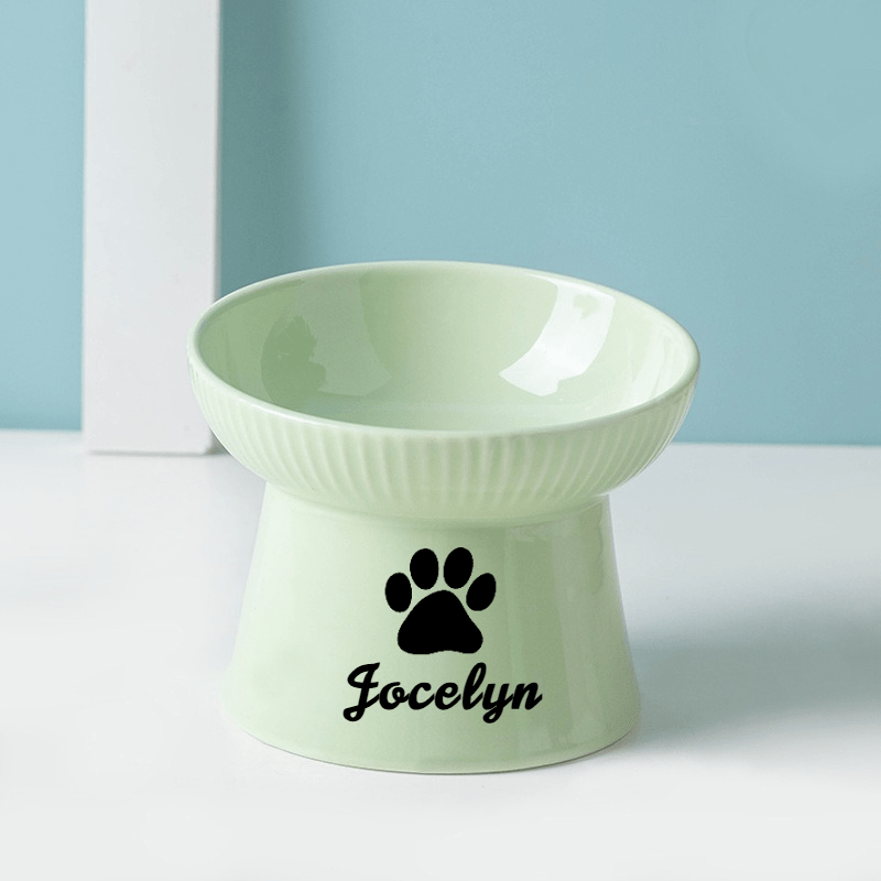 Customized Ceramic Cat Bowls with High Stands