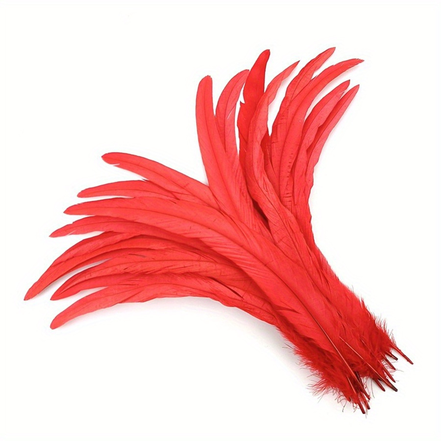 TEMU 99pcs Rooster Tail Feathers- 10-12 Inch Artificial Long Polyester Feathers For Diy Crafts, Halloween Costumes, Costume Parties& Decorations,