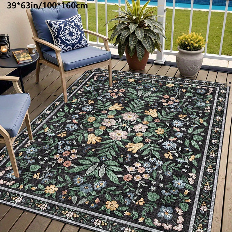item picture area rug floral bohemian style carpet home   sofa and coffee table pad bedroom bedside mat dining table runner kitchen mat camping outdoor carpet