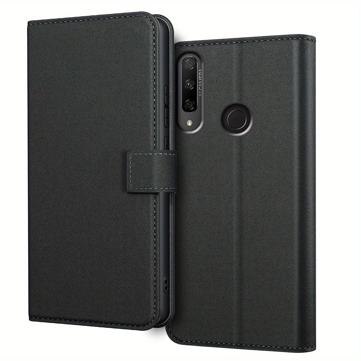 TEMU Phone Case: 9x / Huawei Z / Y9 Prime (2019) Case With Kickstand Black Pu Leather Card Slot Flip Protective Phone Case Cover