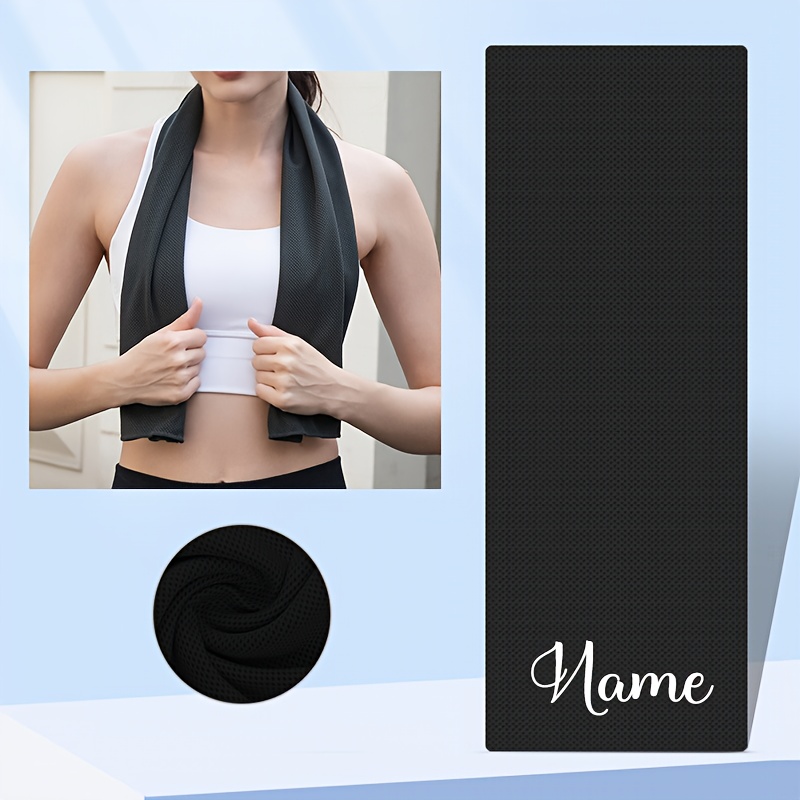 TEMU Asciugamano Sportivo Personalizzato - Microfibra ad Asciugatura Rapida, per Fitness, Yoga, Regali e Squadre di . Dimensioni Grandi 30x100 cm;