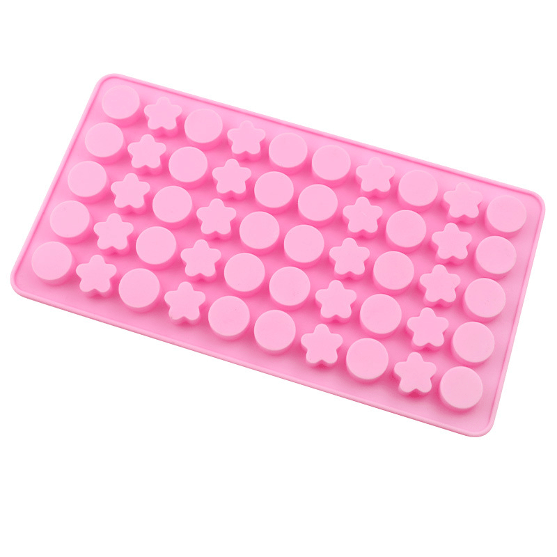 50- Silicone Round Mold, Insert Candle Fondant Drip Cookie Mold, Jelly Pudding Mold