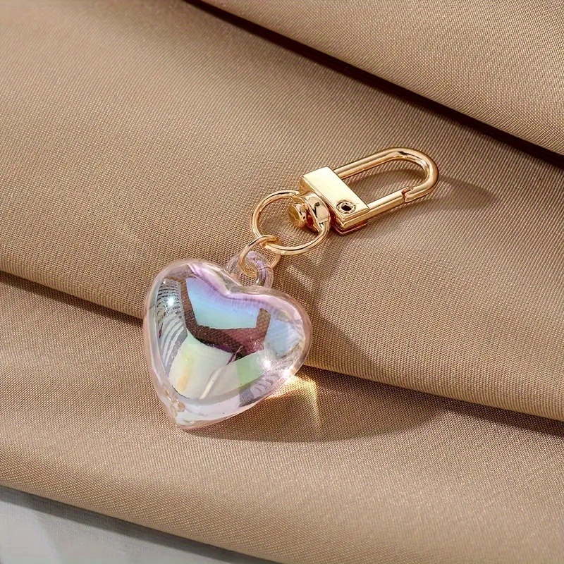 1pc Chic Alloy Bow & Heart Keychain- Fashion Phone, Car, And Backpack Accessory
