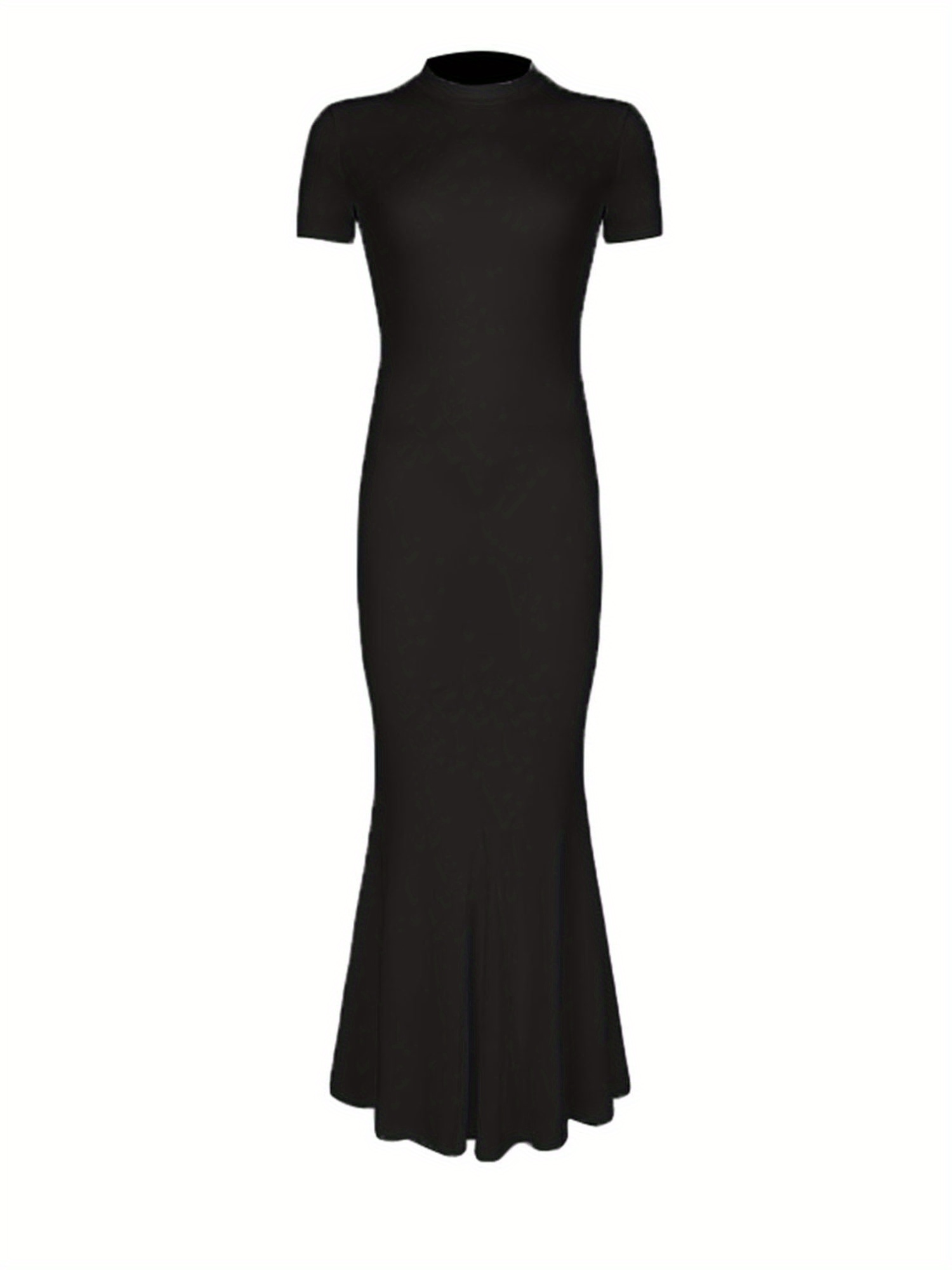 elegant white mermaid bodycon maxi dress women high neckline Temu