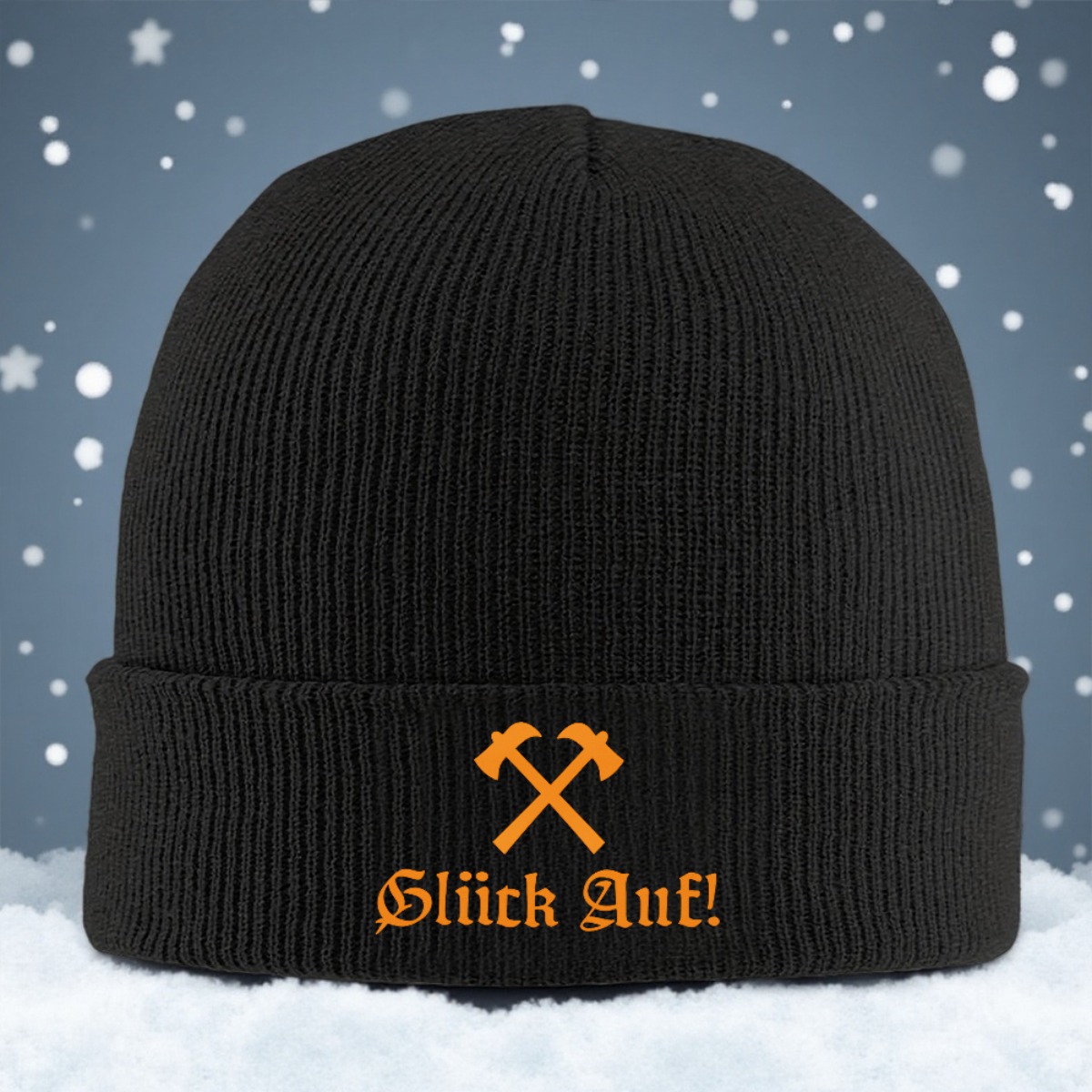TEMU 1pc Gluck Auf! Ted Beanie Hat With - Warm Winter Cap Suitable For , Machine-washable Emblem For Outdoor Activities, Christmas, Valentine' Day &