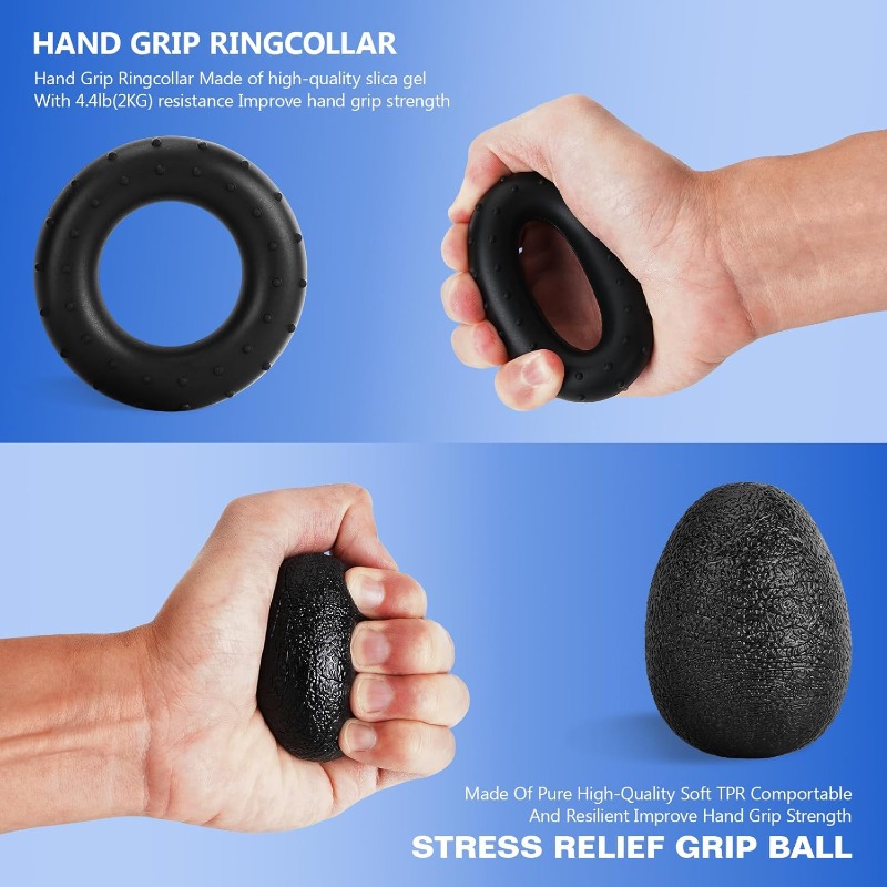 adjustable hand grip strengthener kit with wrist support -   forearm workout set,   exercise ring & stress relief ball, ideal for recovery and muscle building, forearm strengthening|adjustable grip trainer|durable construction, grip strengthener Product details 4