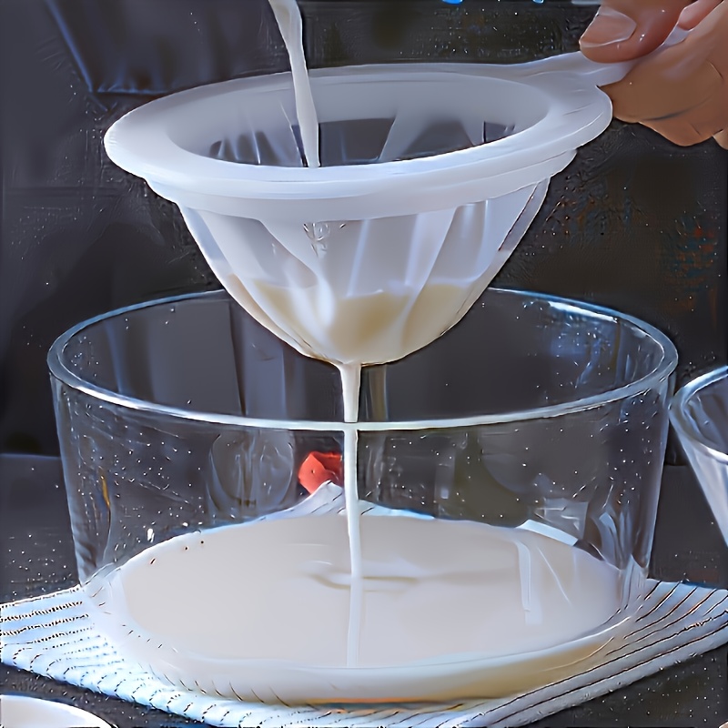 100 Mesh Fine Mesh Filter, Hanging Strainer, Suitable for Home Brewing, Premium Kitchen Sieve Filter for Wine, Tea, Soy Milk, Baking, Kitchen Strainer, Fine Mesh Filter, Food Strainer, Juice Flour Filter, Tea Juice Flour Soy Milk Strainer, Kitchen