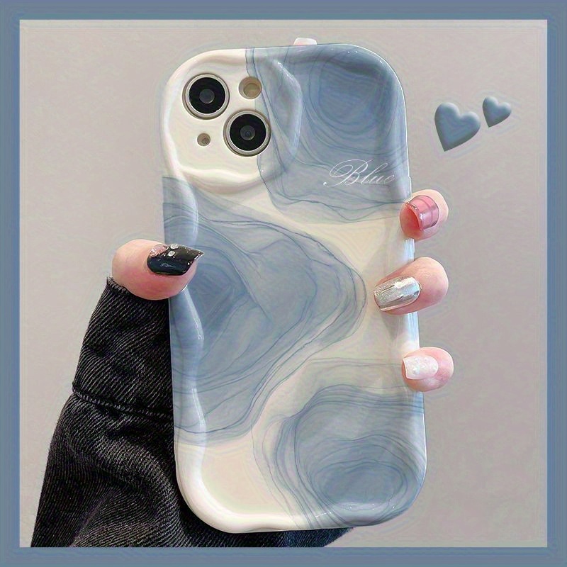 TEMU Phone Case: Artistic Soft Case | Smudged Ripple + Three-dimensional Minimalist Style Phone Case, Suitable For Iphone 18 Pro Max, 18 Pro, Iphone