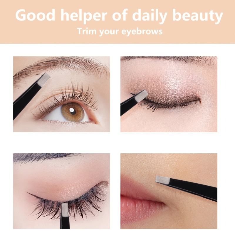 4pcs High-Quality Stainless Steel Tweezers, Facial Care Tool