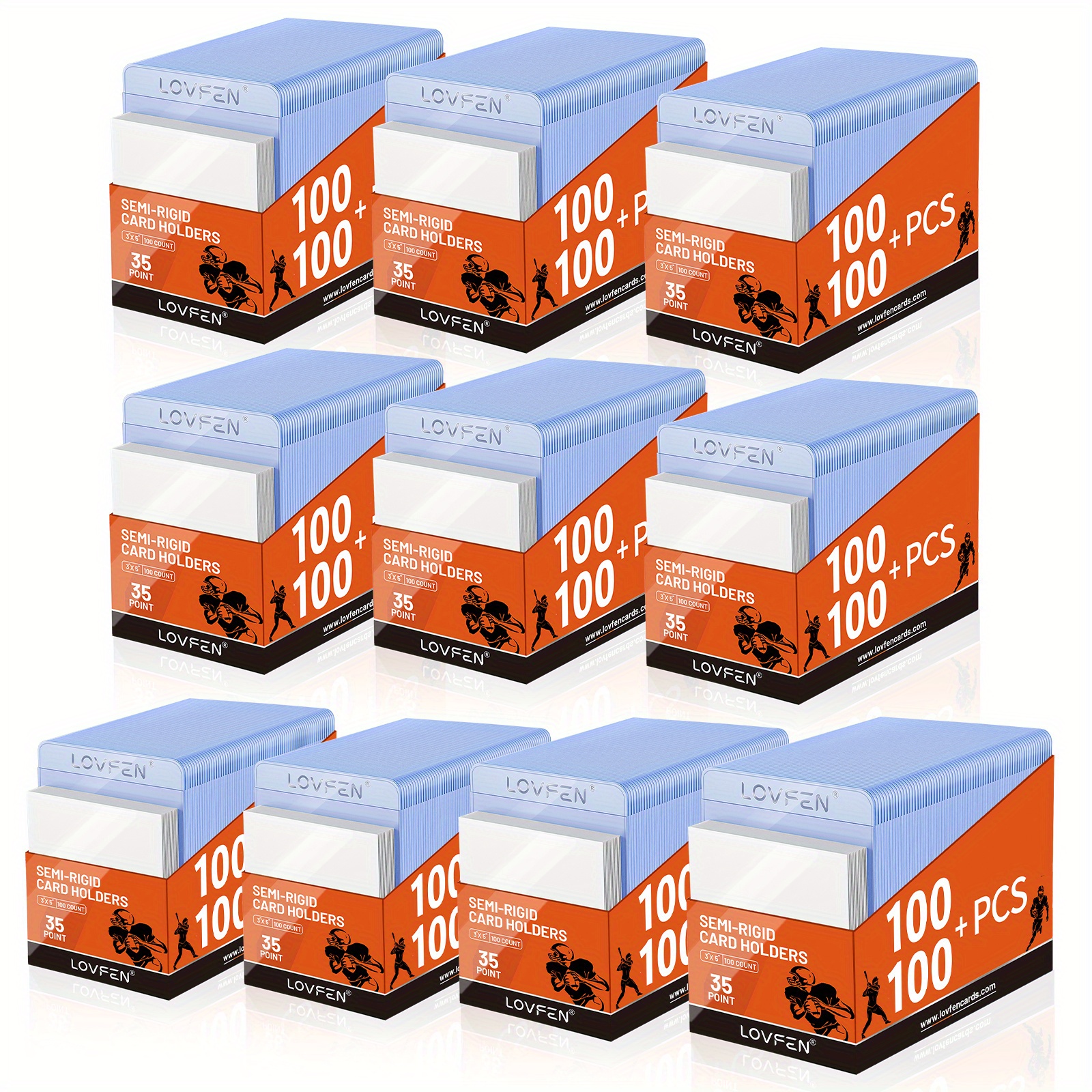 Image of 1000 Semi-rigid Card Sleeves And 1000 Sets Of Card Films For Sgs/bgs/csg Grade Card Sleeves, Baseball Card Protection Sleeves, For Trading Cards
